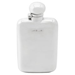 Antiker edwardianischer Hip-Flask aus Sterlingsilber des 20. Jahrhunderts, 1905