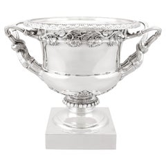20. Jahrhundert Antike Edwardianische Sterling Silber Warwick Stil Vase