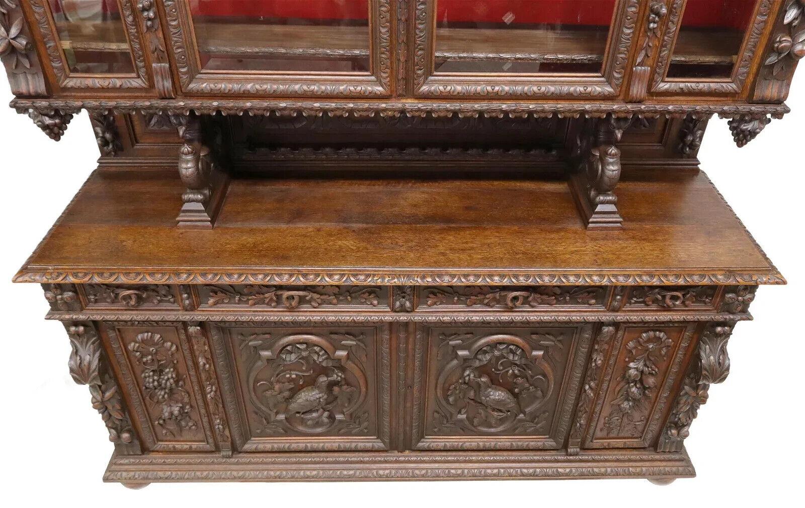 20th Century Antique French Henri II Style, Carved, Oak, Hunt Sideboard!! In Good Condition For Sale In Austin, TX