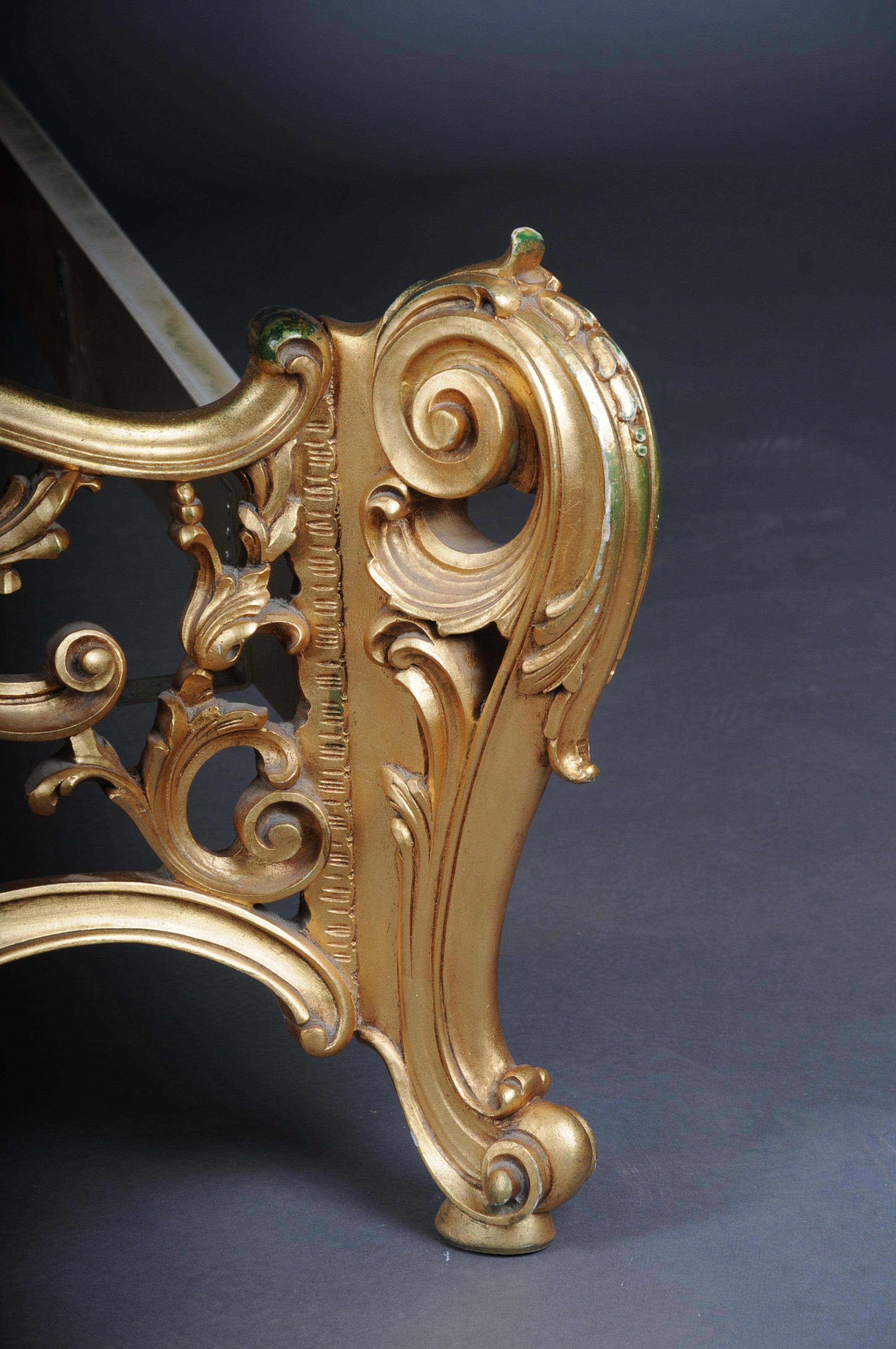 Antikes französisches Louis-XV-Bett des 20. Jahrhunderts, Gold, Rokoko im Angebot 4