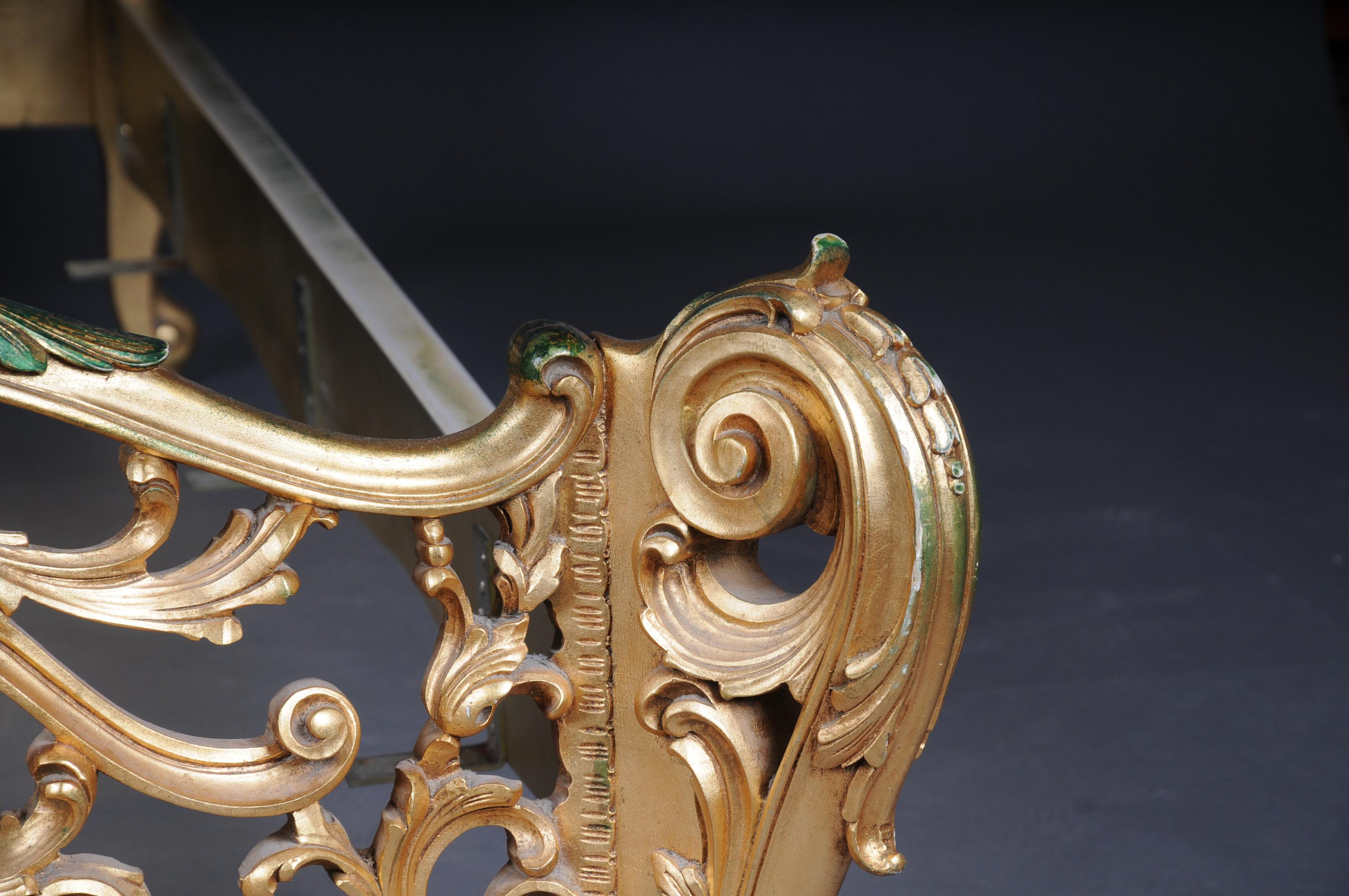 Siglo XX Antique French Louis XV Bed, Gold, Rococo en venta 1