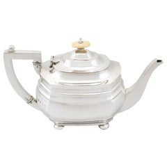 20th Century Antique George V English Sterling Silver Teapot