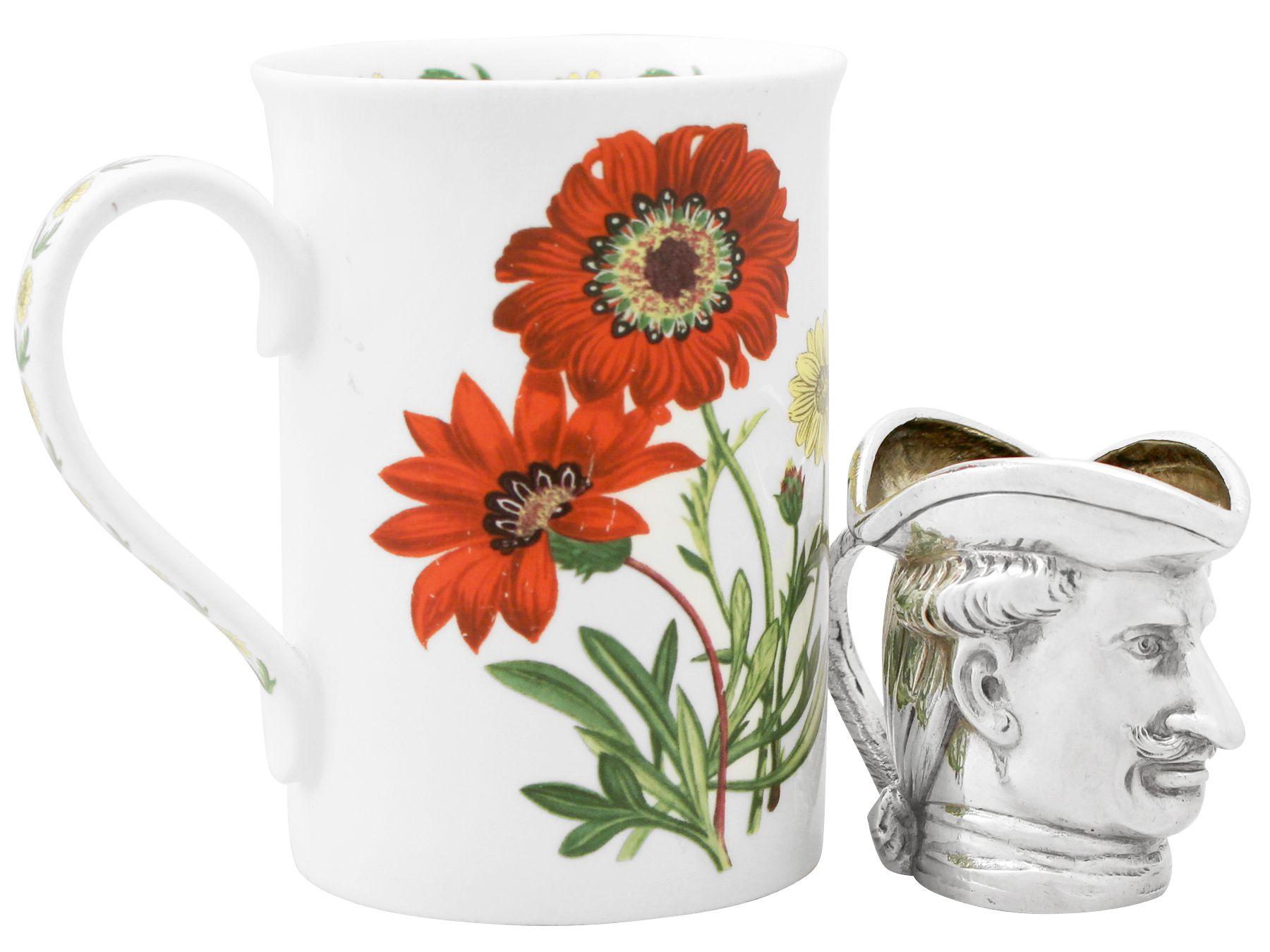 An exceptional, fine and impressive antique German sterling silver novelty creamer; an addition to our silver teaware collection

This exceptional antique German sterling silver cream jug has been realistically modelled in the form of an 18th