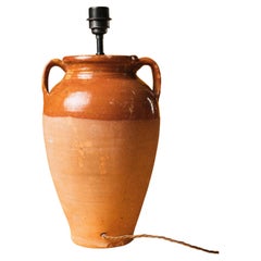 20th-Century Antique Glazed Turkish Ceramic Table Lamp