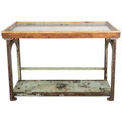 20th Century Antique Industrial Iron Workbench, H. J. Astle & Company