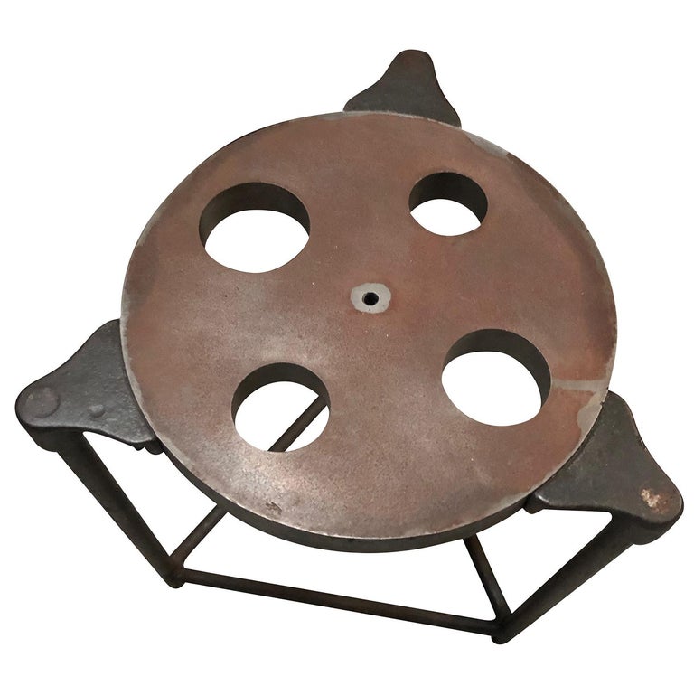20th Century American Vintage Industrial Machinist Table, Metal Side ...