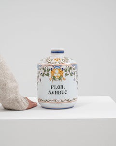20th Century Antique Italian Ceramic Vase with Glazed Finish