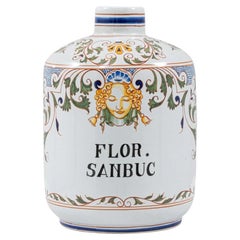 20th Century Antique Italian Ceramic Vase with Glazed Finish