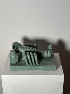 20th Century Antique Jade Lobster Sculpture from China