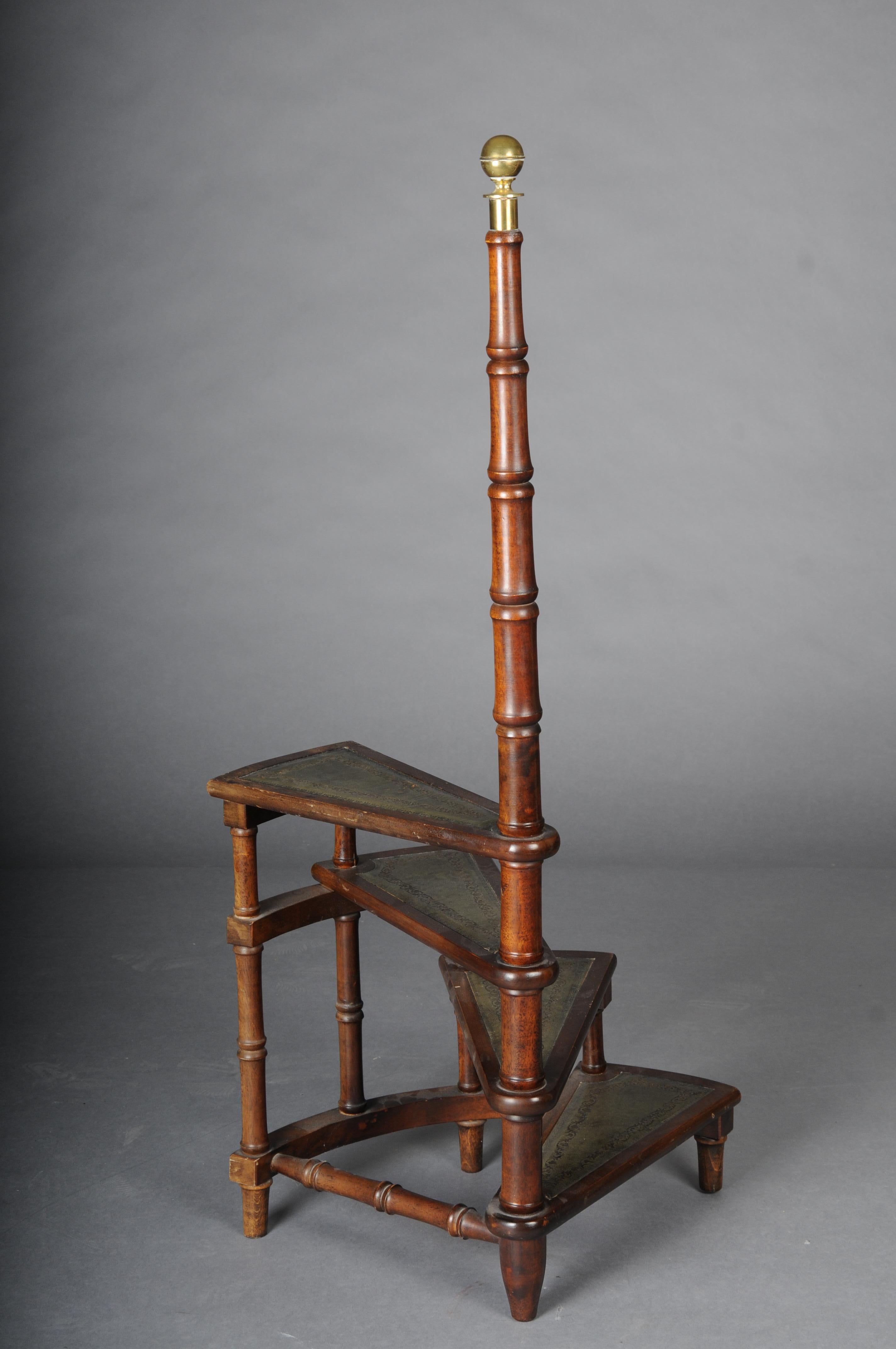 20th Century Antique Library Ladder/Step Ladder, Mahogany England 5
