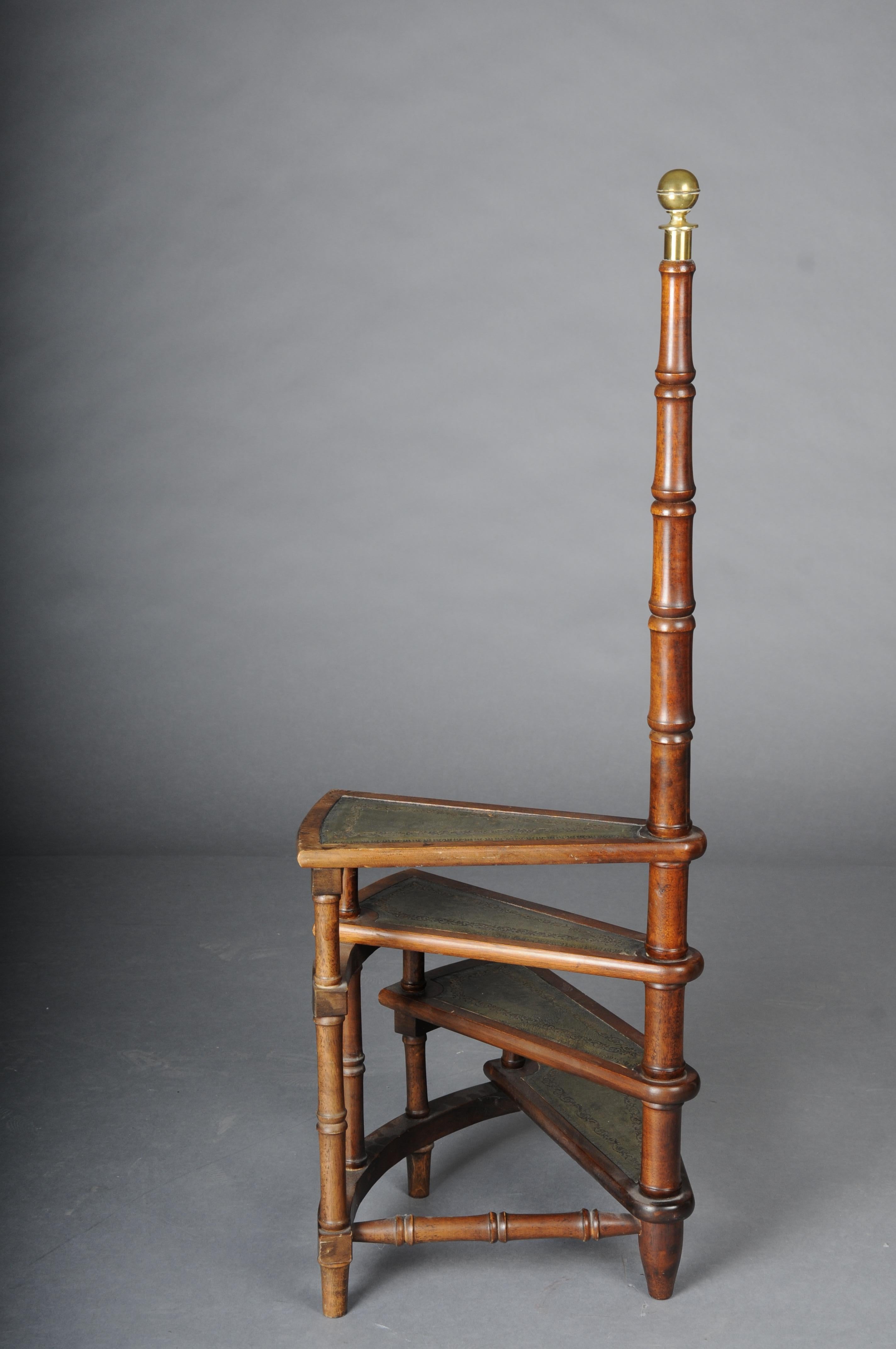 20th Century Antique Library Ladder/Step Ladder, Mahogany England 6