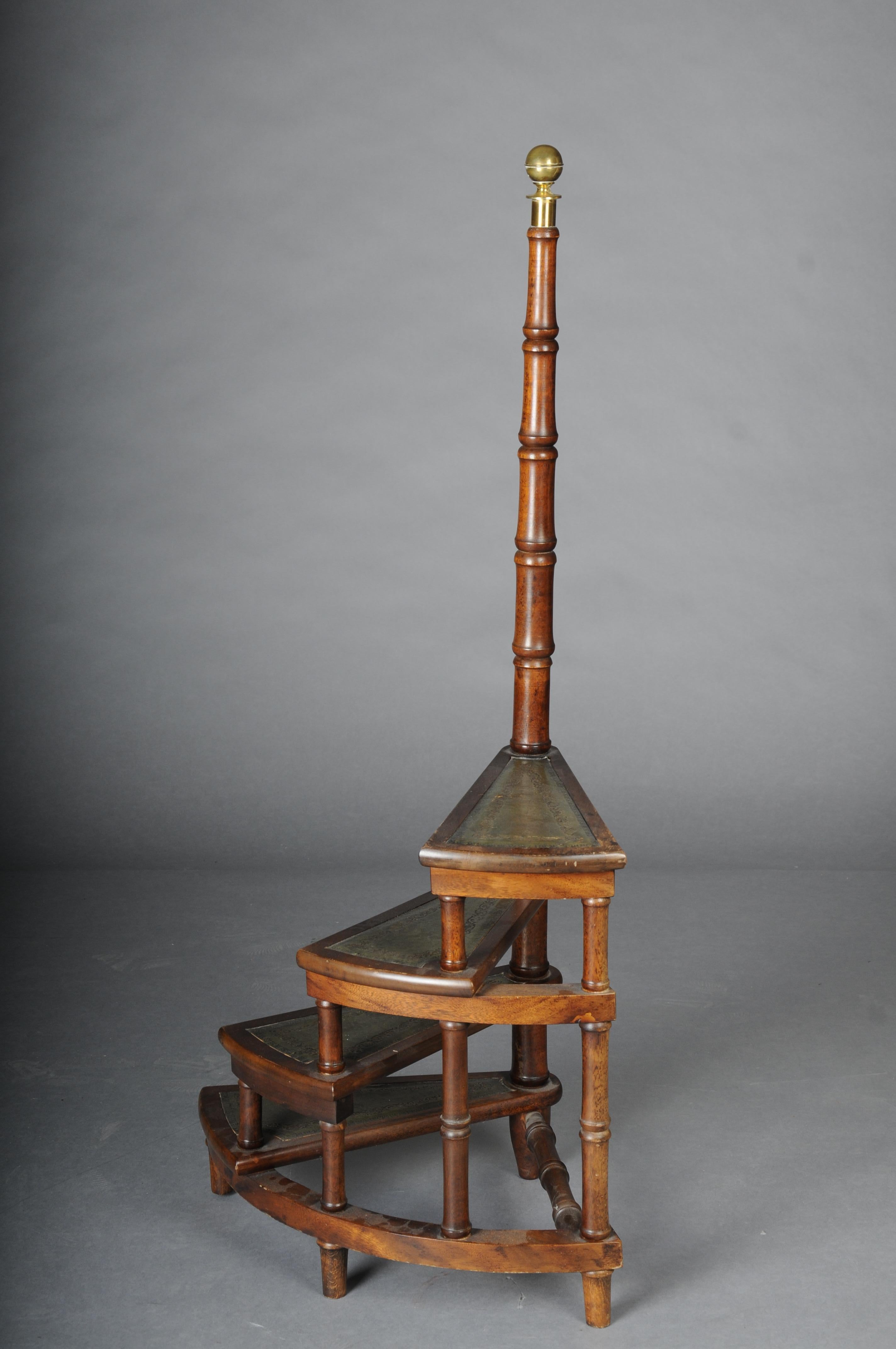 20th Century Antique Library Ladder/Step Ladder, Mahogany England 7