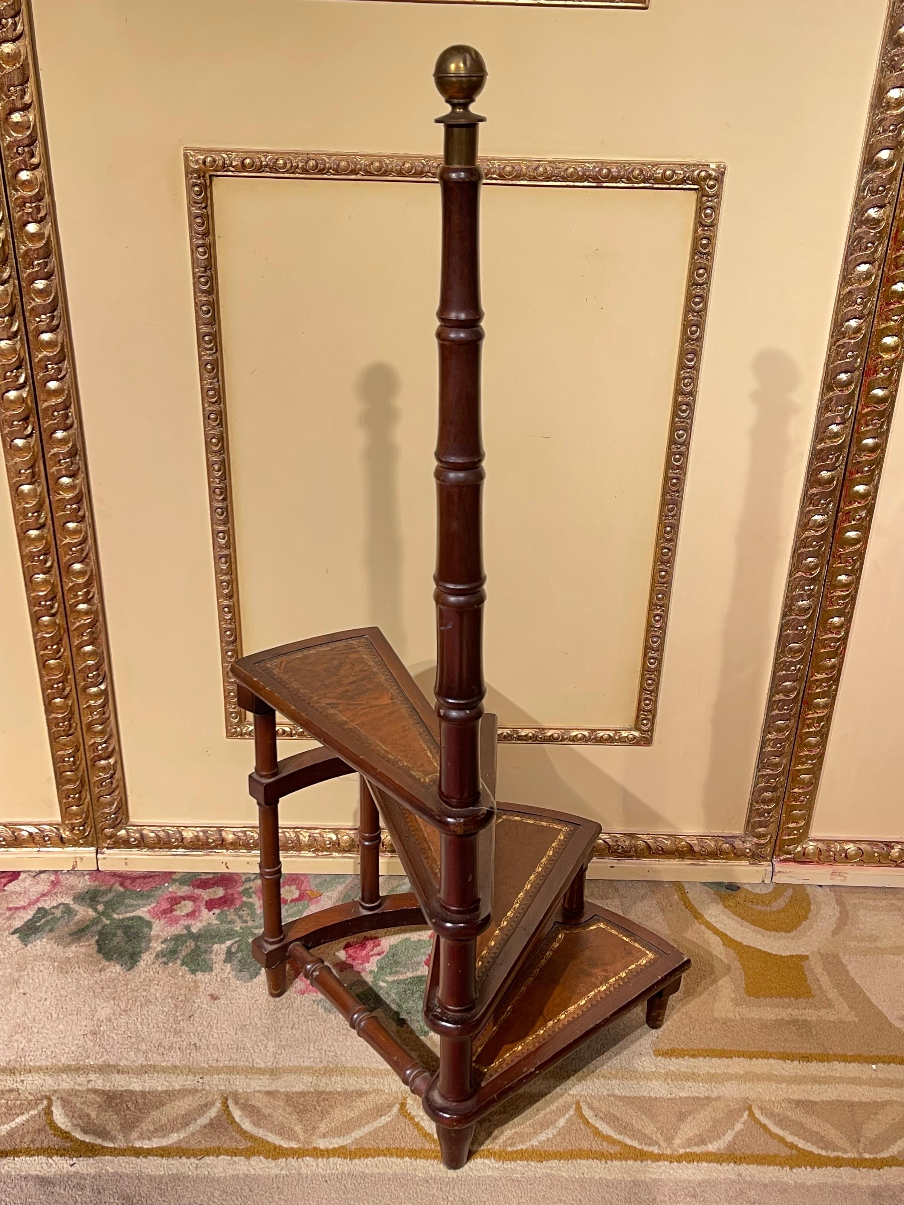 antique library ladders