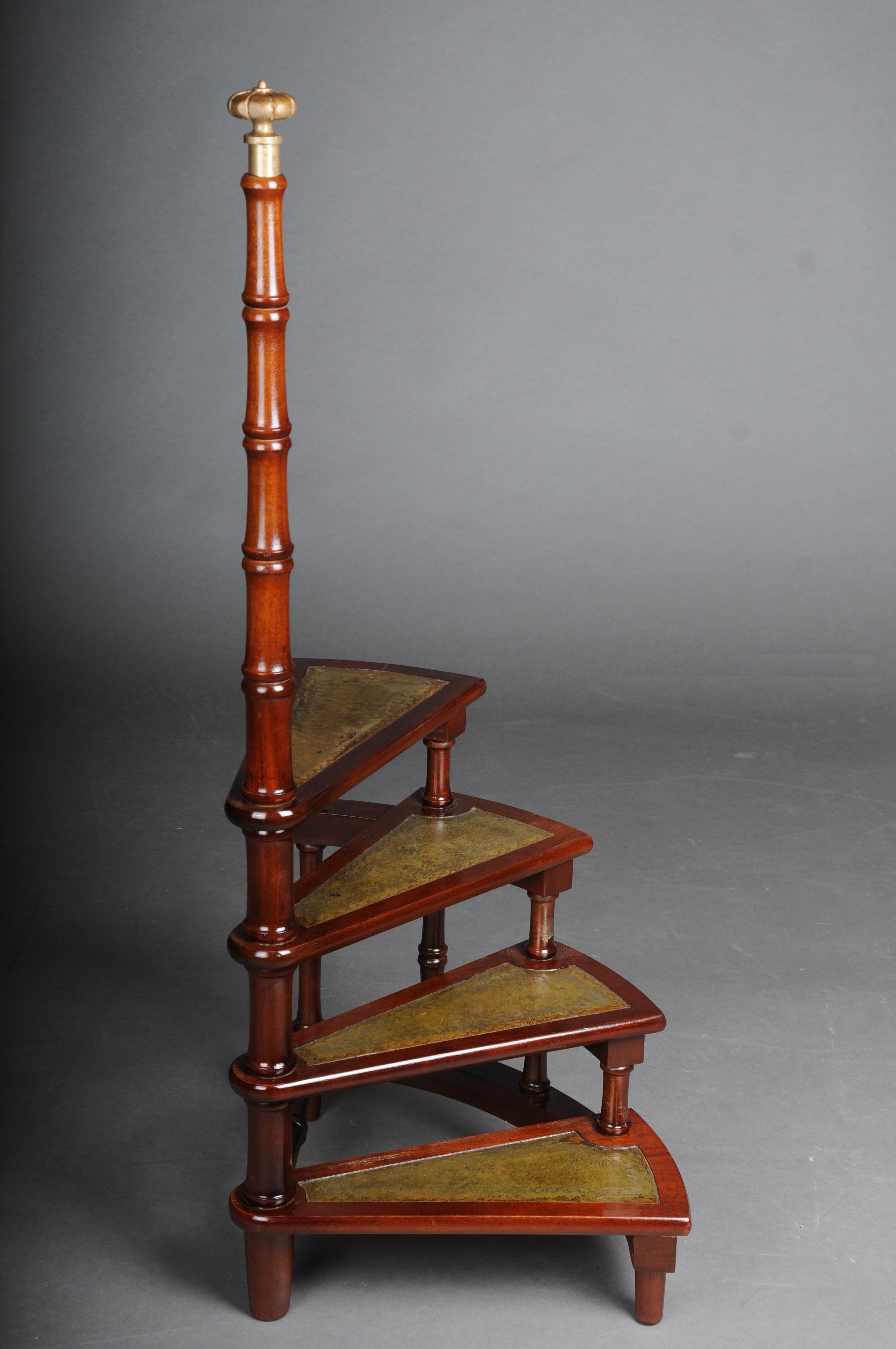 20th Century Antique Library Ladder/Step Ladder, Mahogany England In Good Condition In Berlin, DE