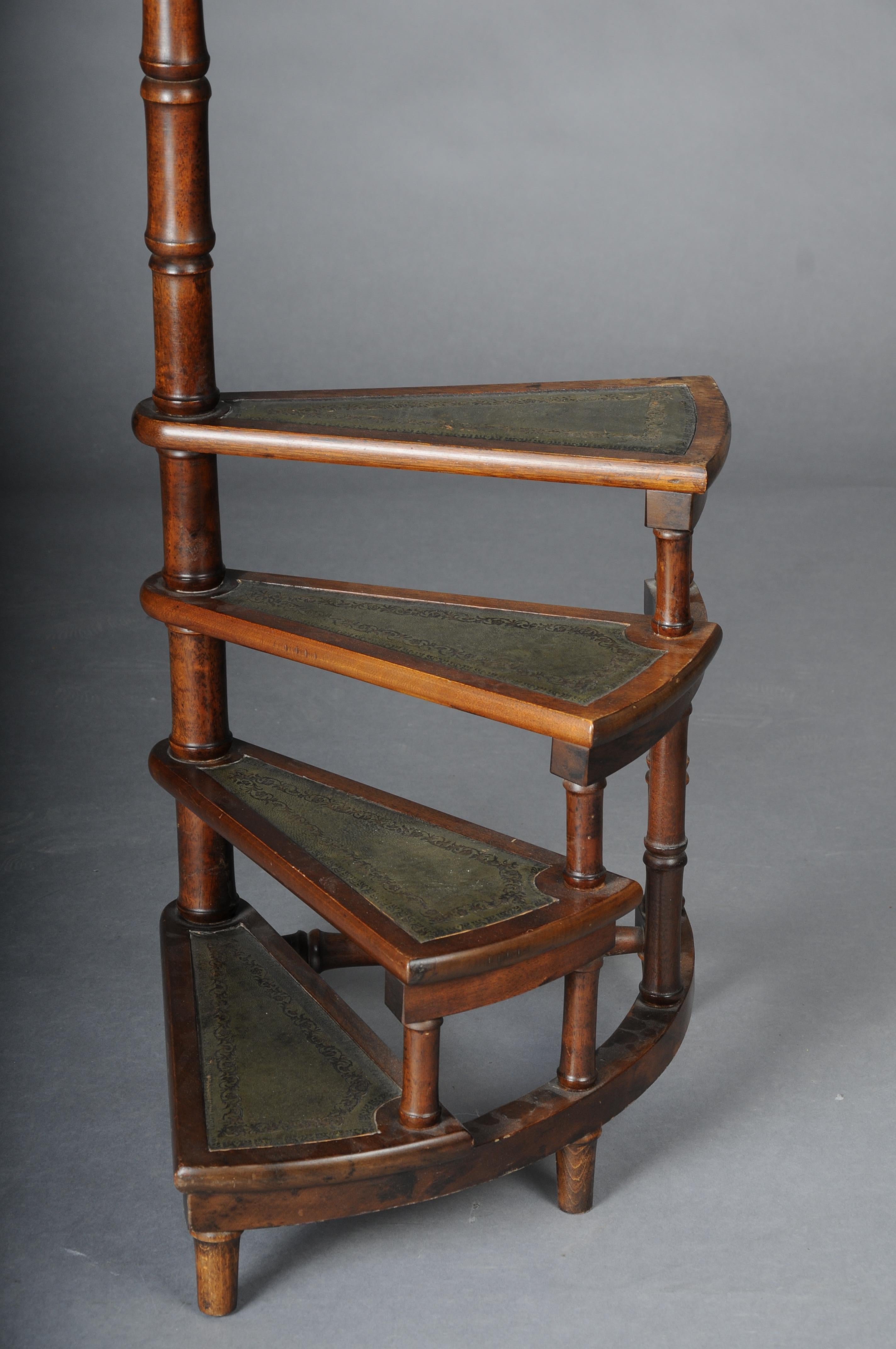 20th Century Antique Library Ladder/Step Ladder, Mahogany England 1