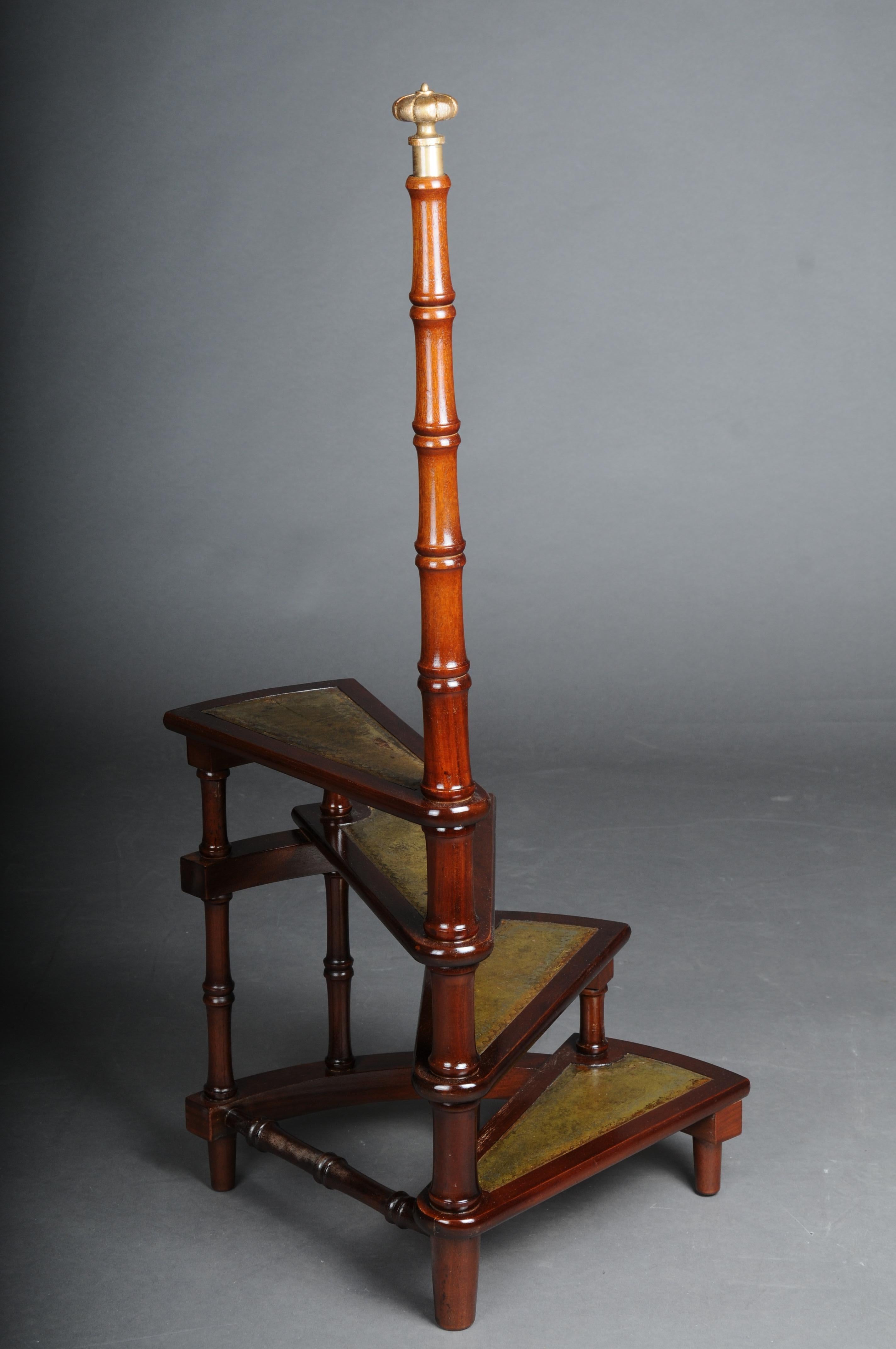 20th Century Antique Library Ladder/Step Ladder, Mahogany England 1