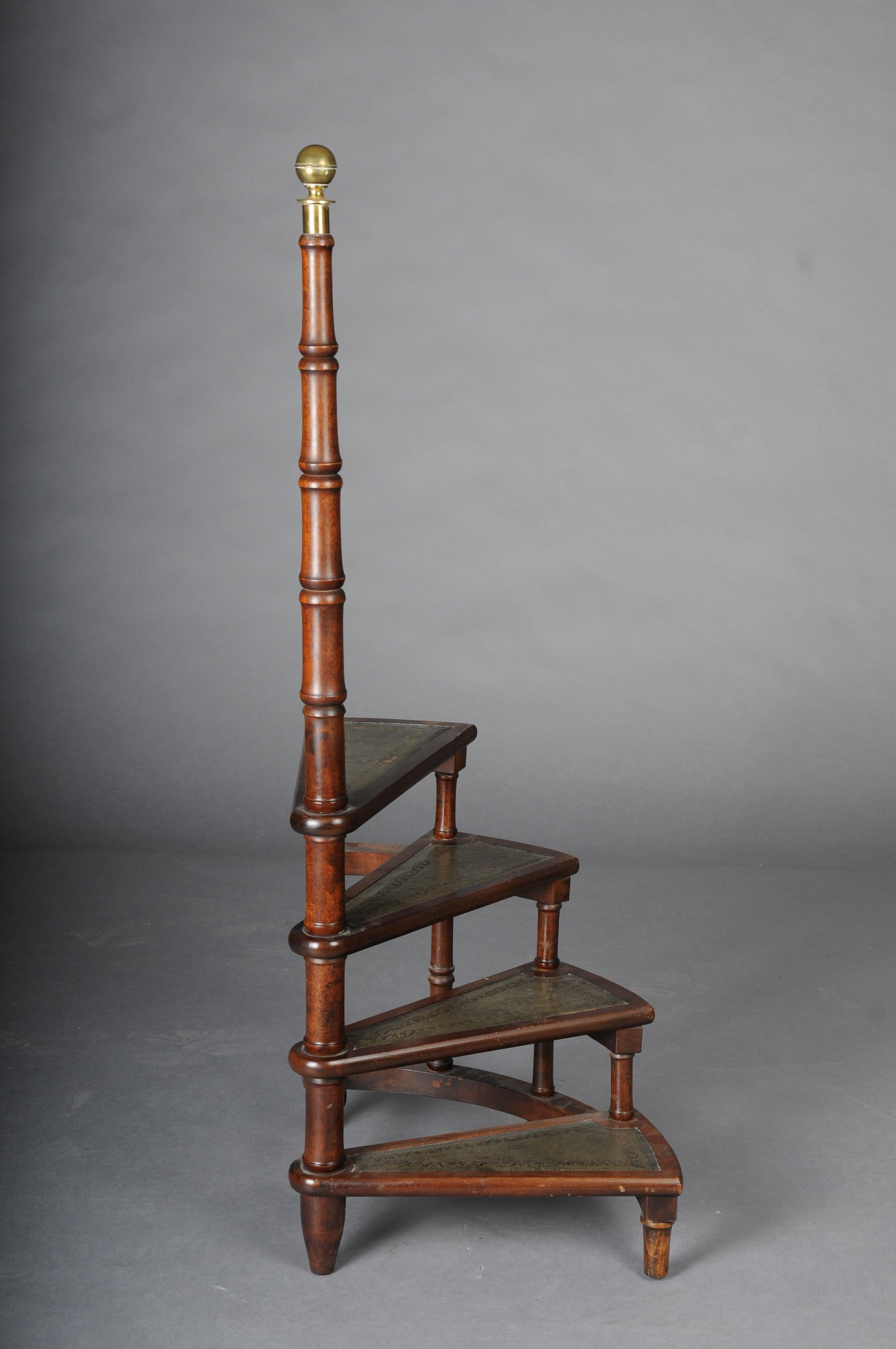 20th Century Antique Library Ladder/Step Ladder, Mahogany England 4