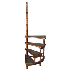 20th Century Vintage Library Ladder/Step Ladder, Mahogany England