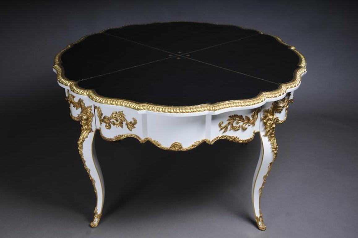 Siglo XX Antique Louis XV Style French Salon Table Bronzed en venta 11