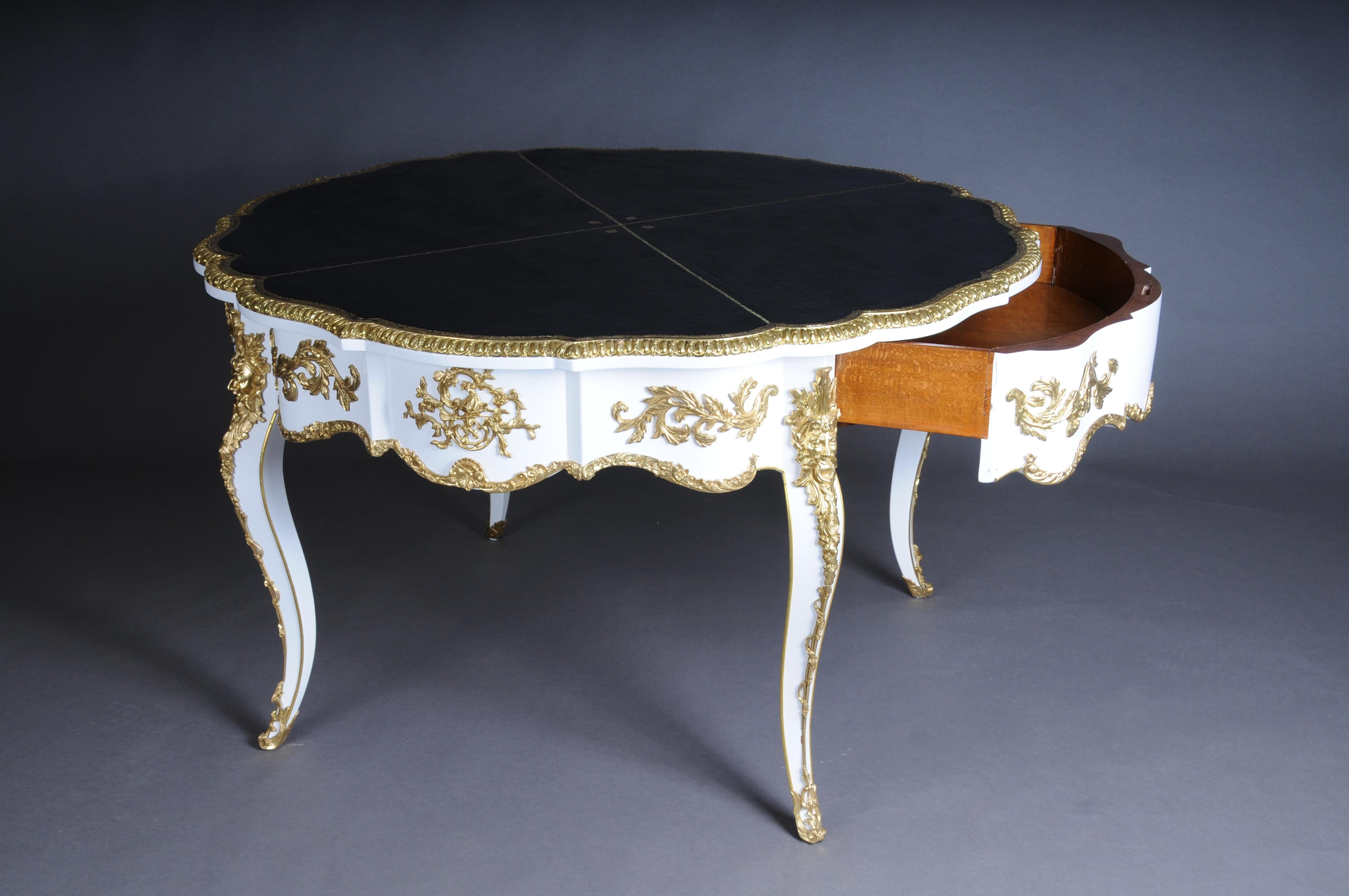 Siglo XX Antique Louis XV Style French Salon Table Bronzed Francés en venta