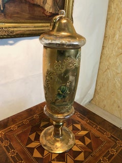 20th Century Antique Murano Glass Golden Pharmacy Vase