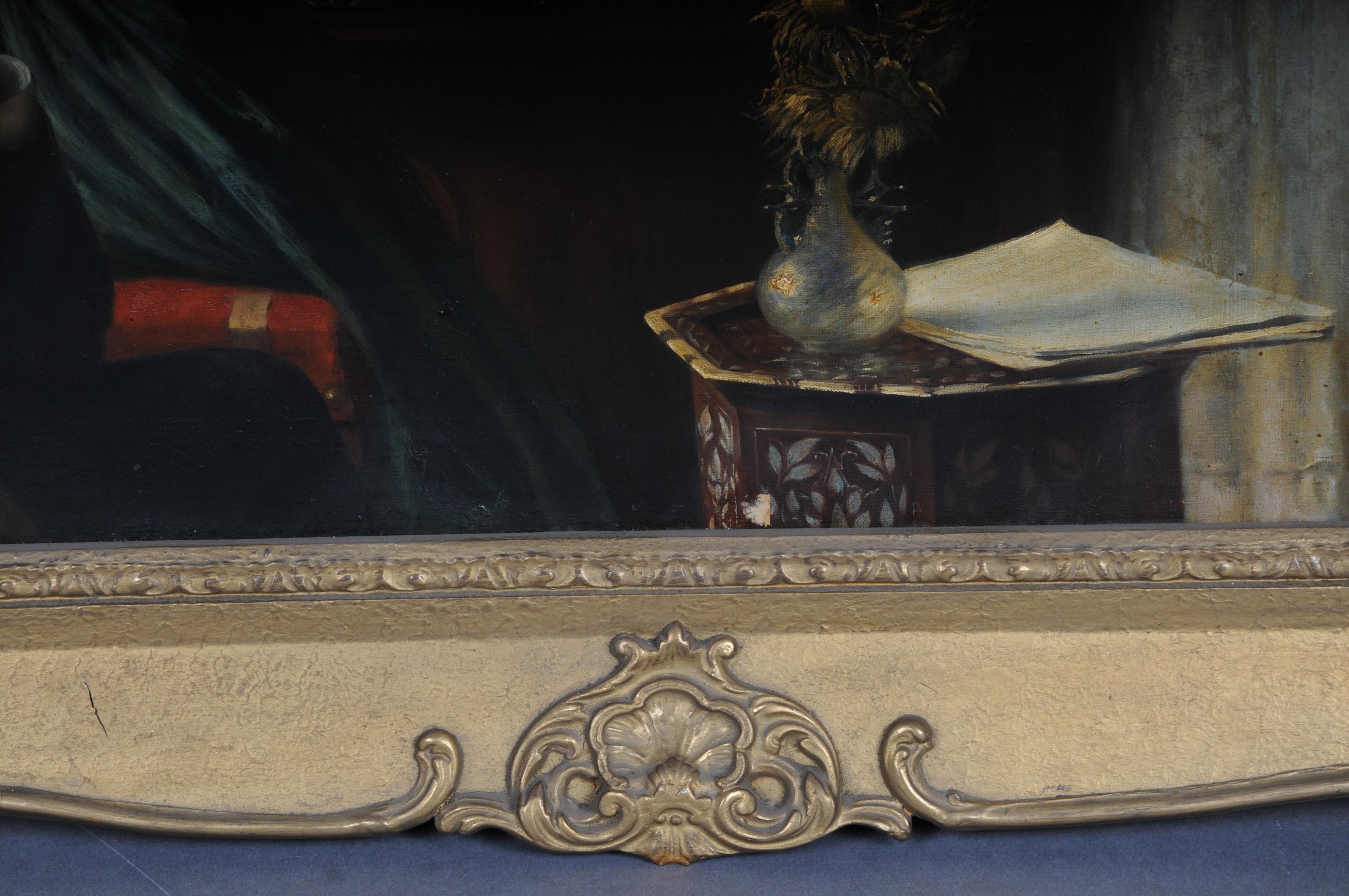 A olio Pittura ad olio musicale antica del XX secolo Carl Friedrich Koch in vendita