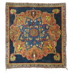20th Century Antique Persian Bidjar Square Mat Size Rug