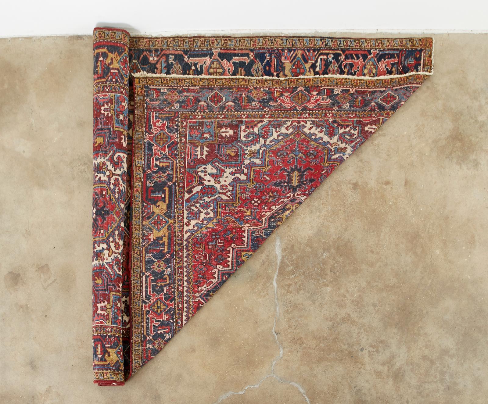 20th Century Antique Persian Heriz Carpet 14