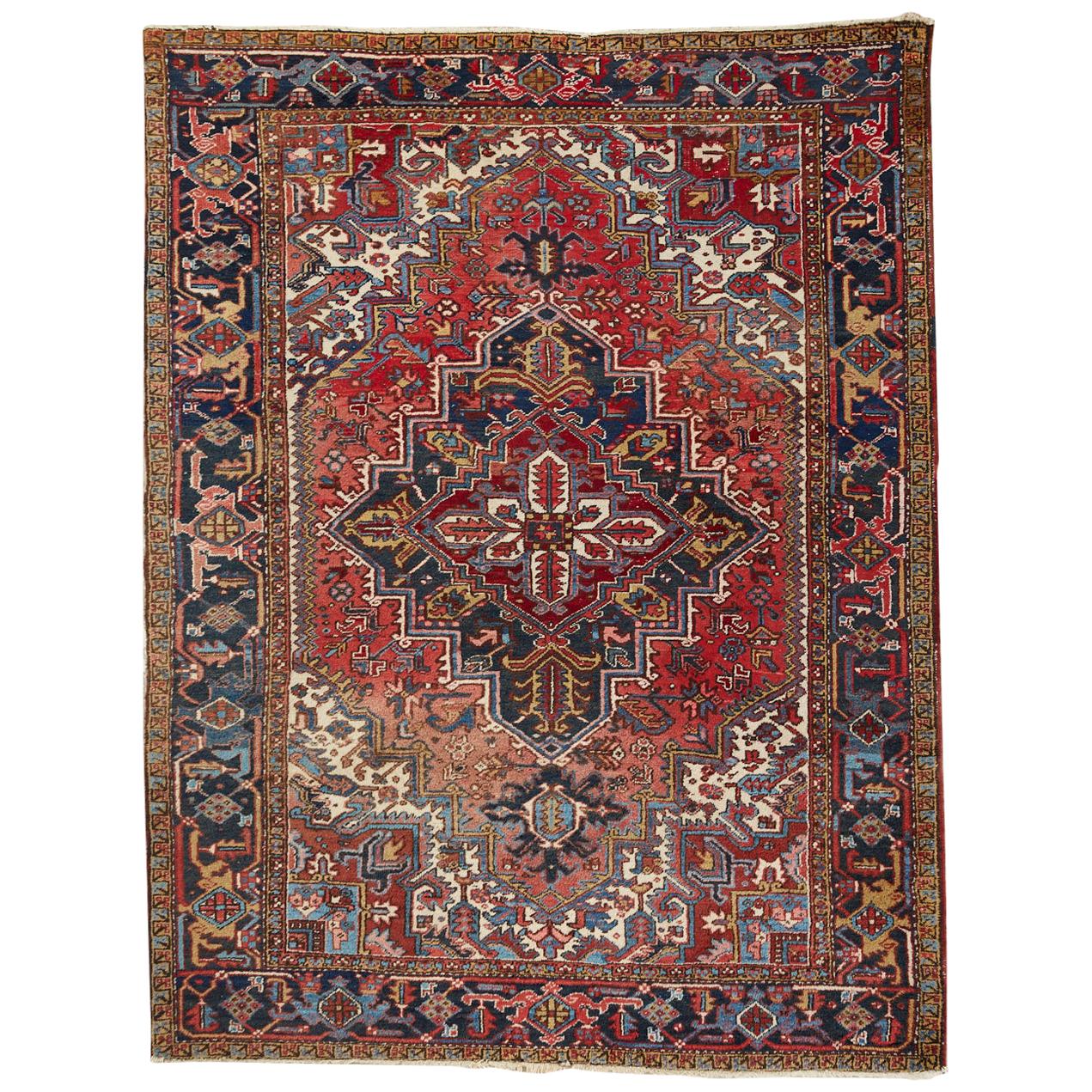 20th Century Antique Persian Heriz Carpet