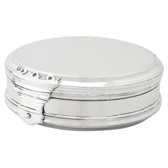 20th Century Antique Queen Anne Style English Sterling Silver Box