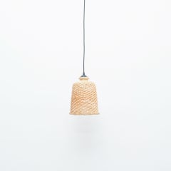 20th Century Antique Rattan Ceiling Lamp