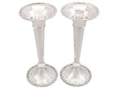 20th Century Antique Sterling Silver Flower Vases, 1913