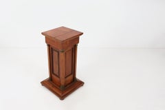 20th Century Antique style brass and wood console table or pedestal