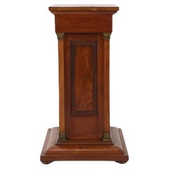 20th Century Antique style brass and wood console table or pedestal