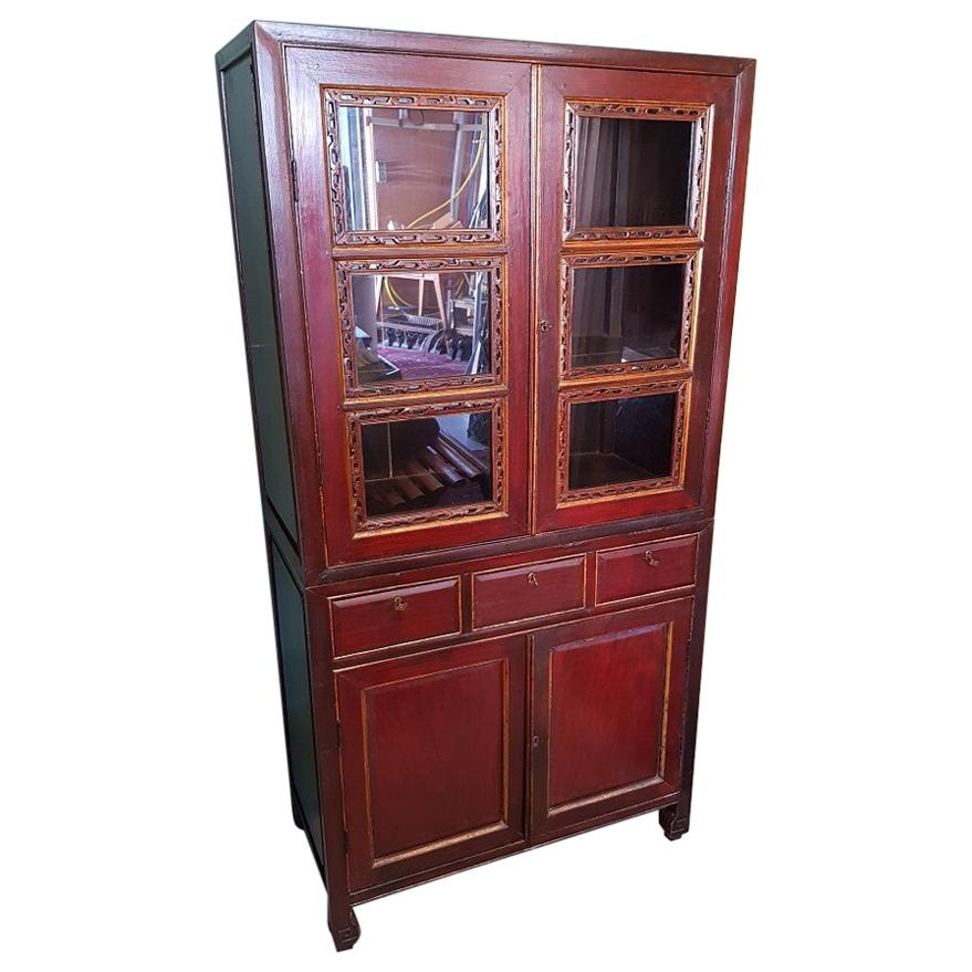 20th Century Antique Style Chinese Cupboard For Sale
