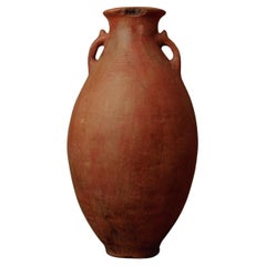 20th-Century Antique Terracotta Storage Jar, Turkish Earthenware