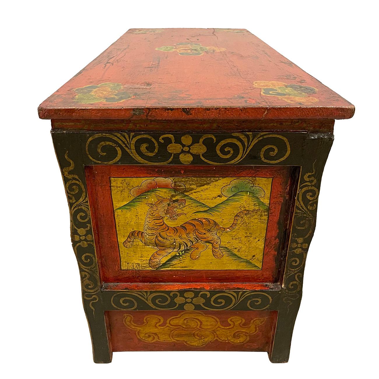 20th Century Antique Tibetan Altar Prayer Table, Side Table, Coffee Table 2