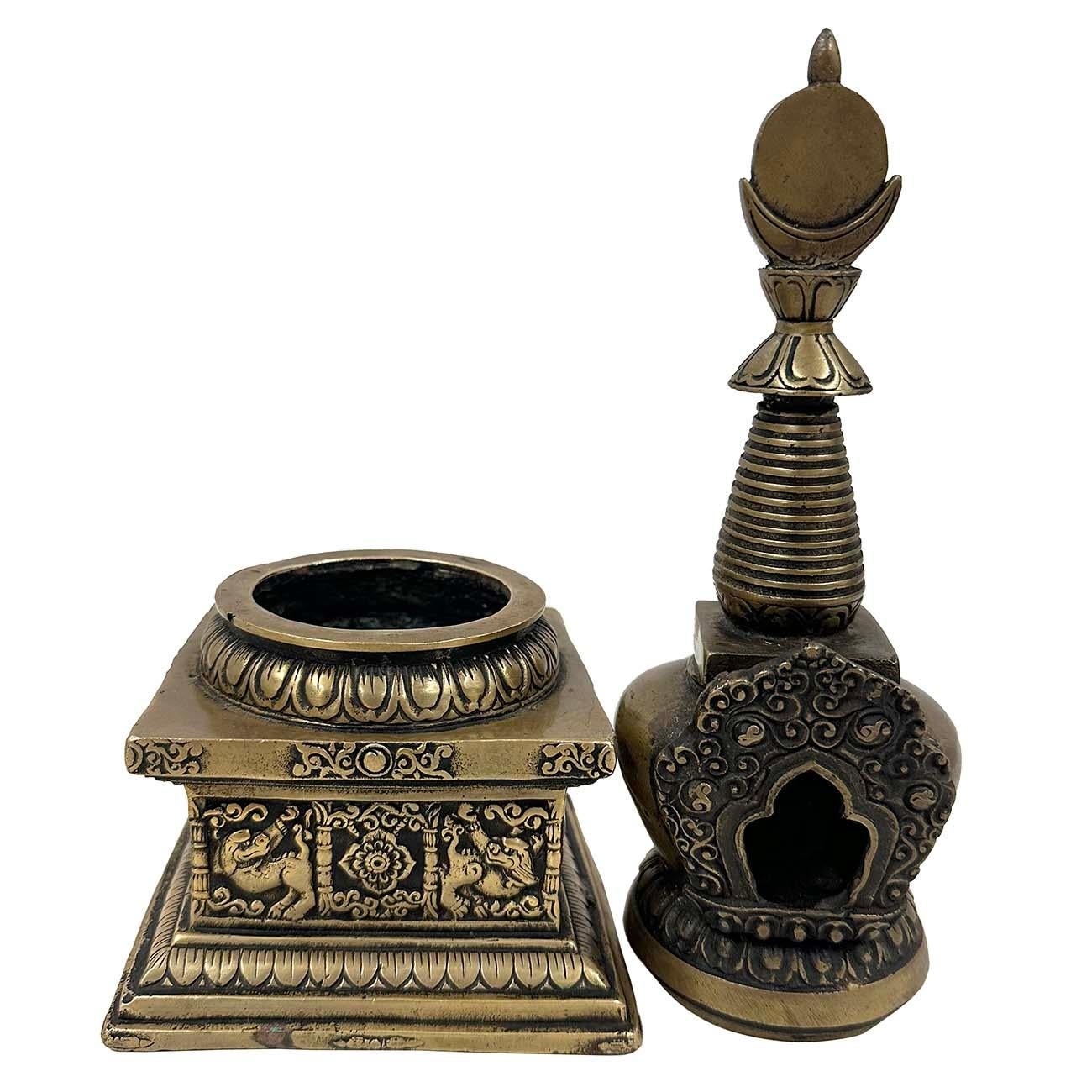 Pagoda Sherizi Buddha in bronzo tibetano antico del XX secolo in vendita 5