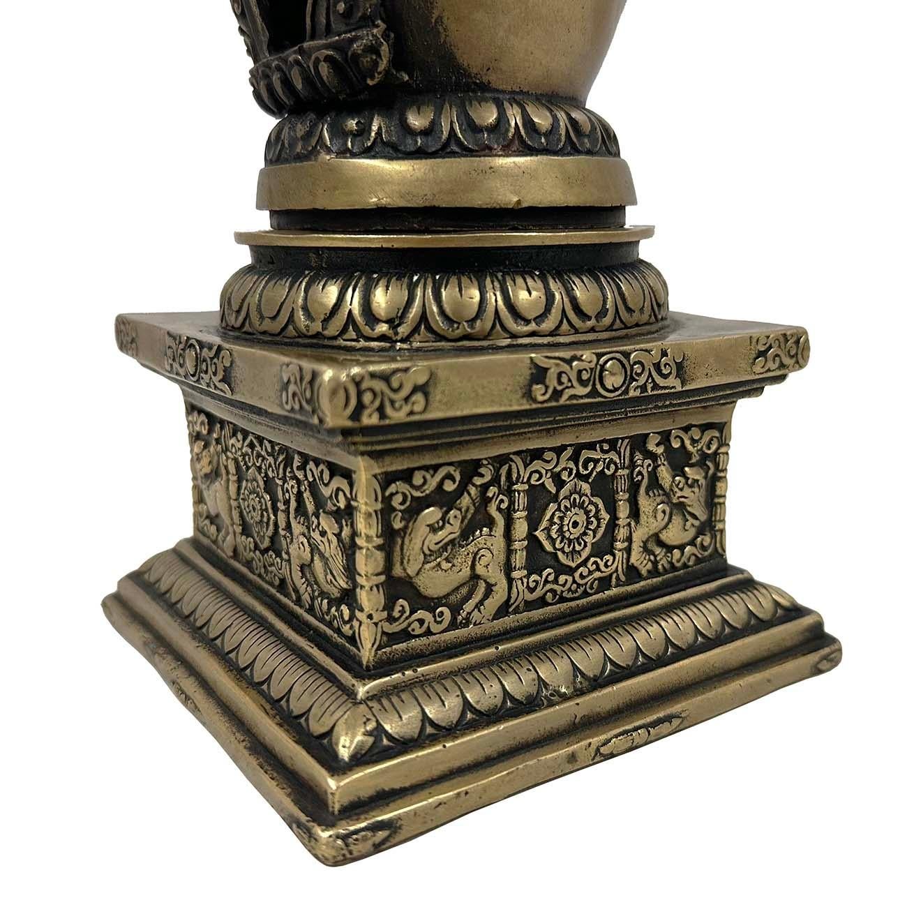 Pagoda Sherizi Buddha in bronzo tibetano antico del XX secolo In condizioni buone in vendita a Pomona, CA
