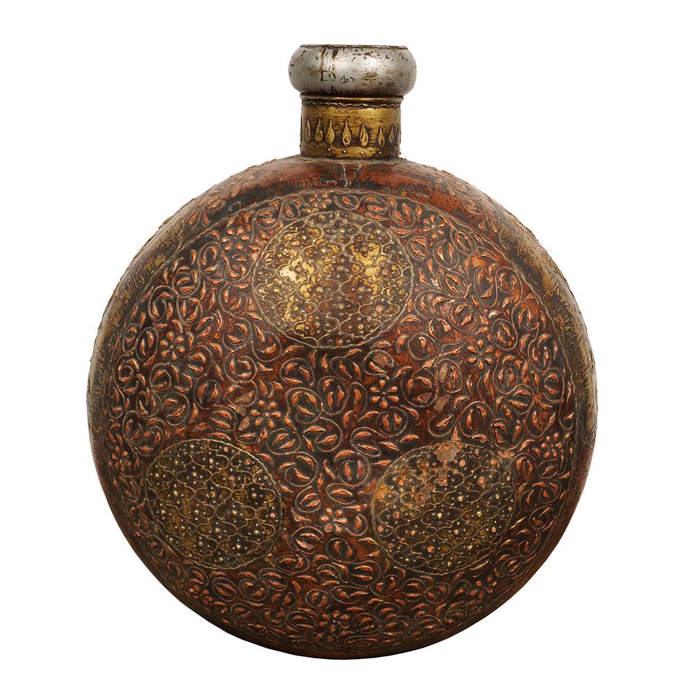 20th Century Antique Tibetan Handcraft Copper Tin Container For Sale 2