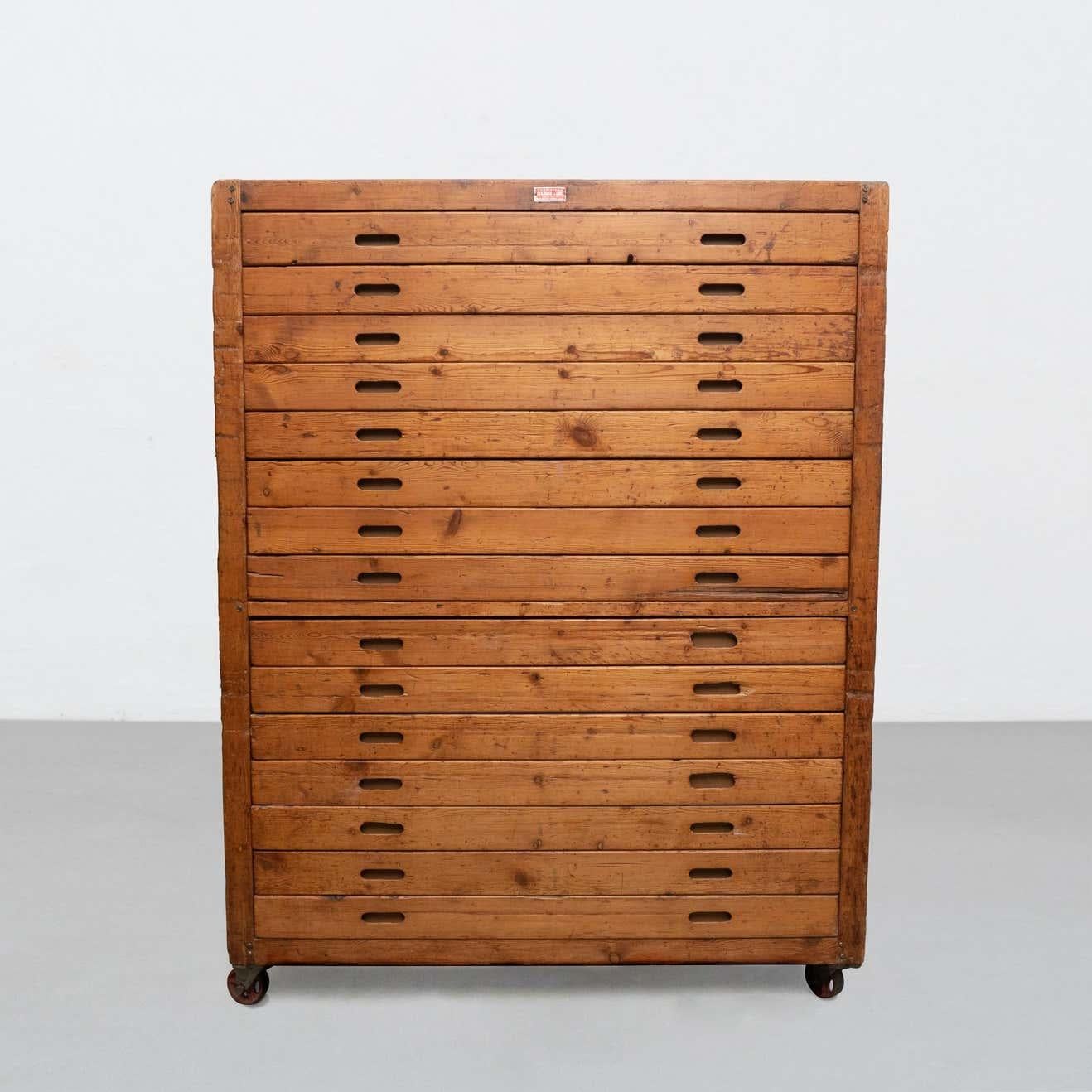 20th Century Antique Wooden Bakery Cabinet For Sale 8