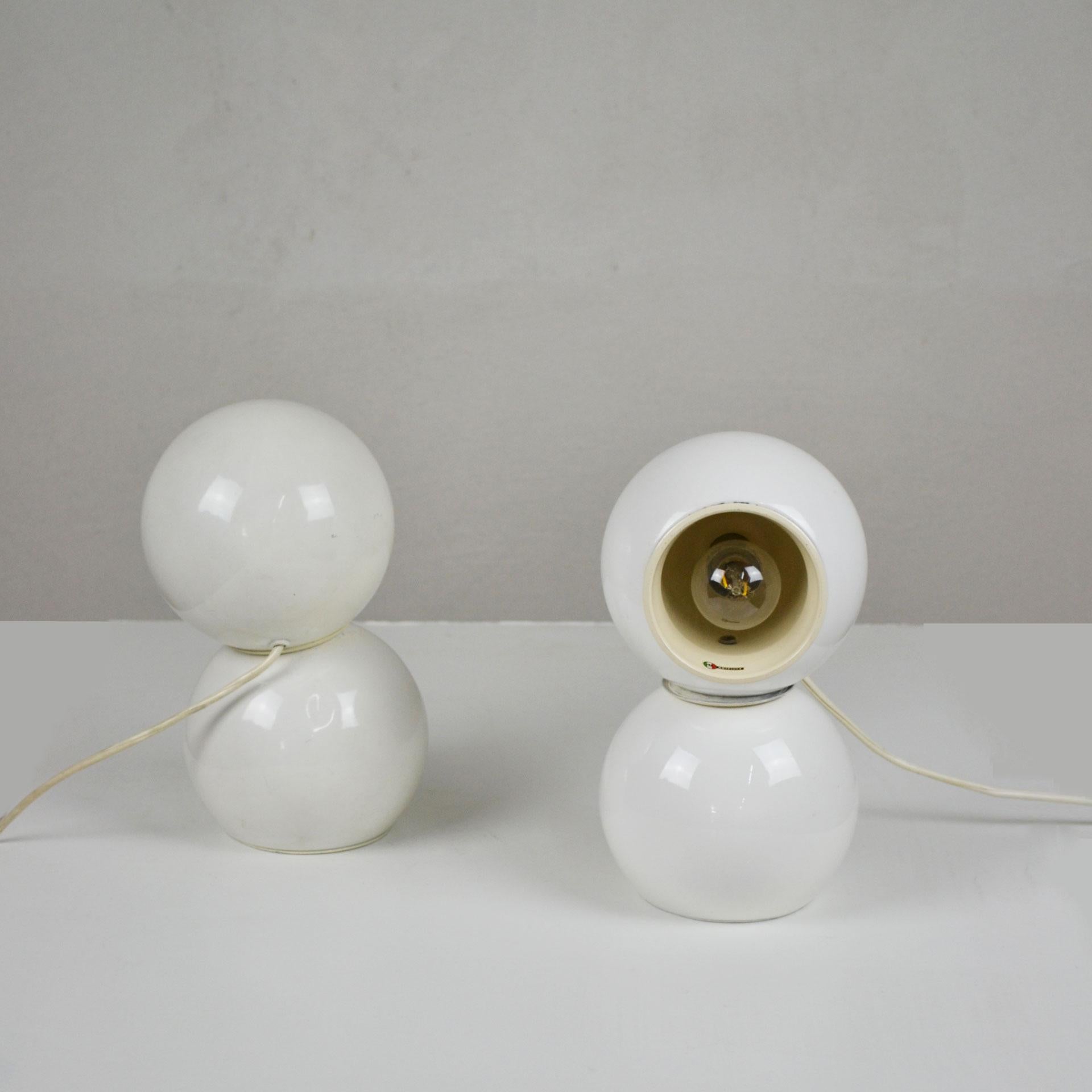 Mid-Century Modern 20th Century Antonio Macchi Cassia Pair of Table Lamps Model 541 for Arteluce