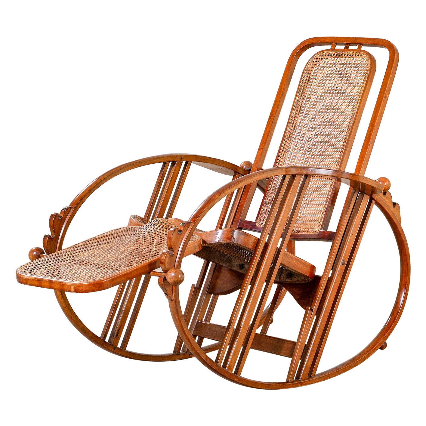 20th Century, Antonio Volpe Wooden Rocking Chair