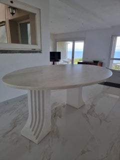20th Century Samo Table in White Carrara Marble Designed by Carlo Scarpa