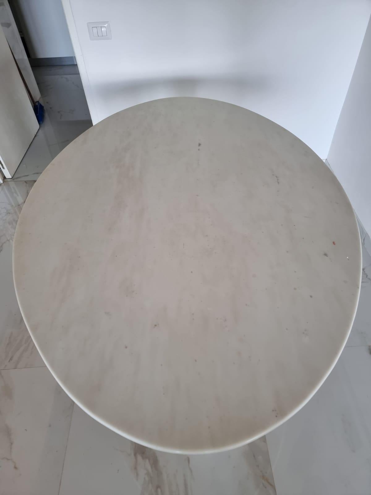 Samo Table 20th Century Samo Table in White Carrara Marble Designed by Carlo ...
