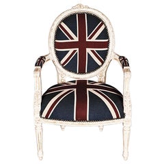 20th Century Armchair in Louis XVI Style, Ralph Lauren Style
