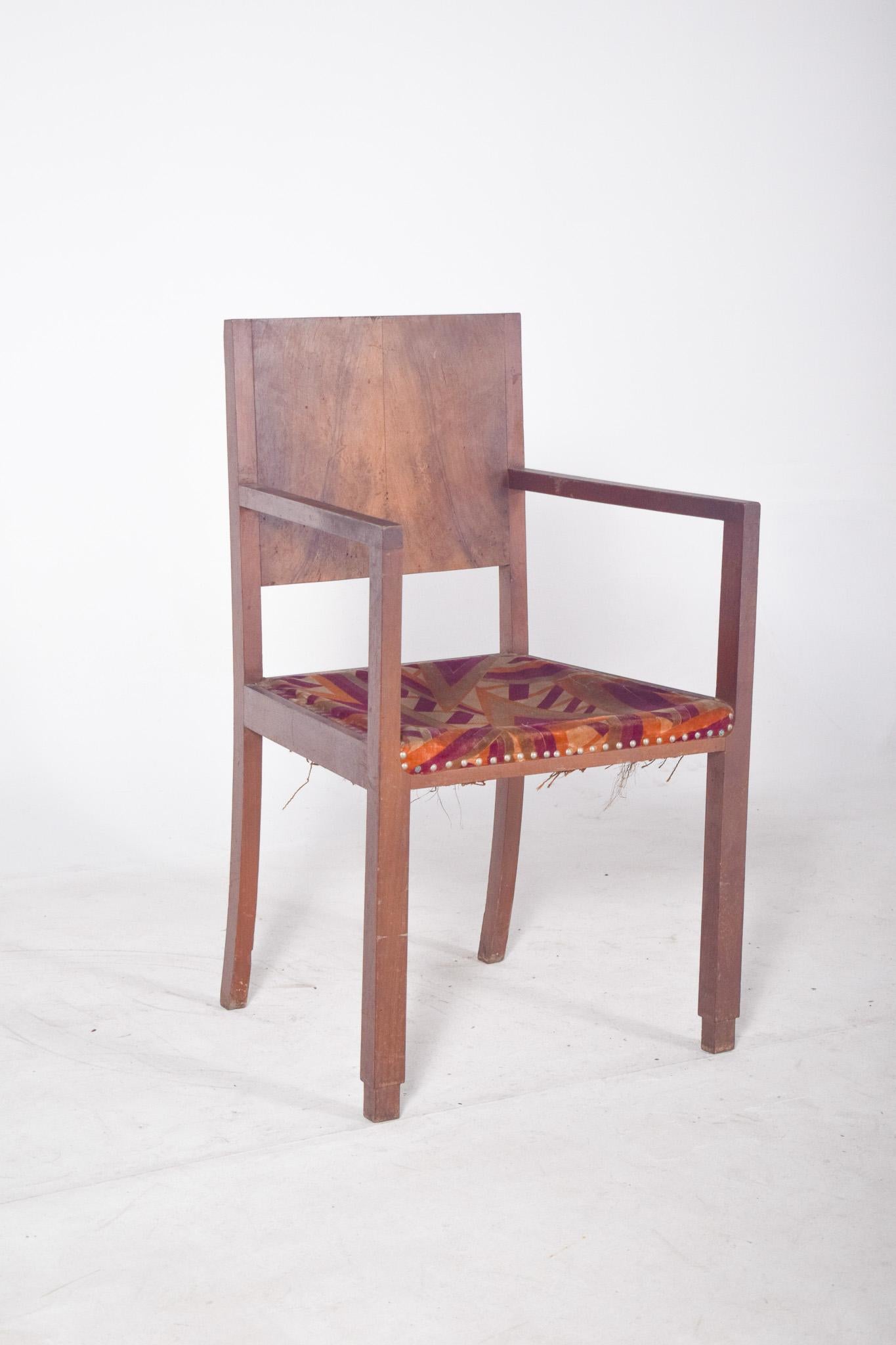 Mid-Century Modern Fauteuil du 20ème siècle avec tapisserie en tissu en vente