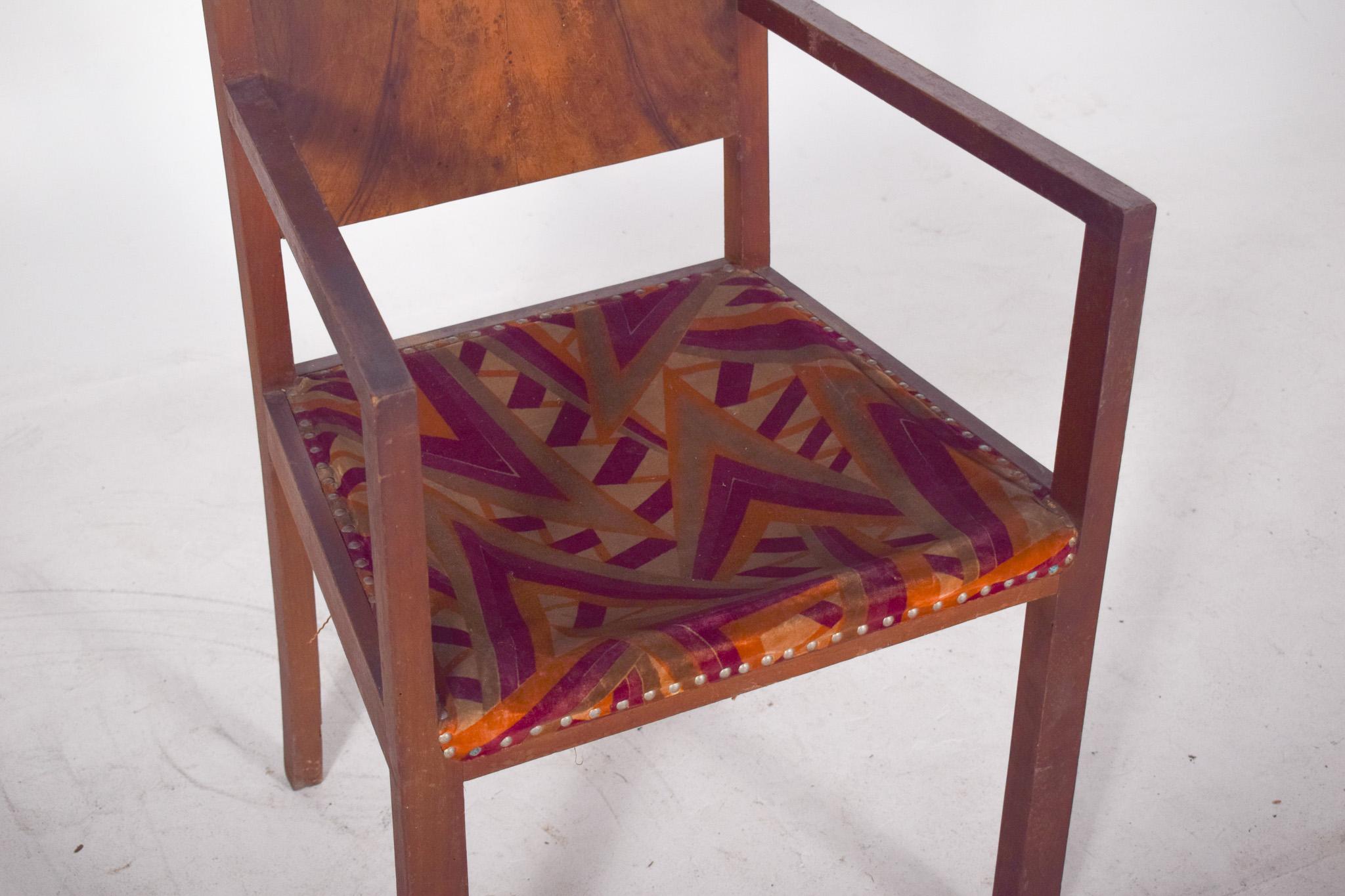Fin du 20e siècle Fauteuil du 20ème siècle avec tapisserie en tissu en vente