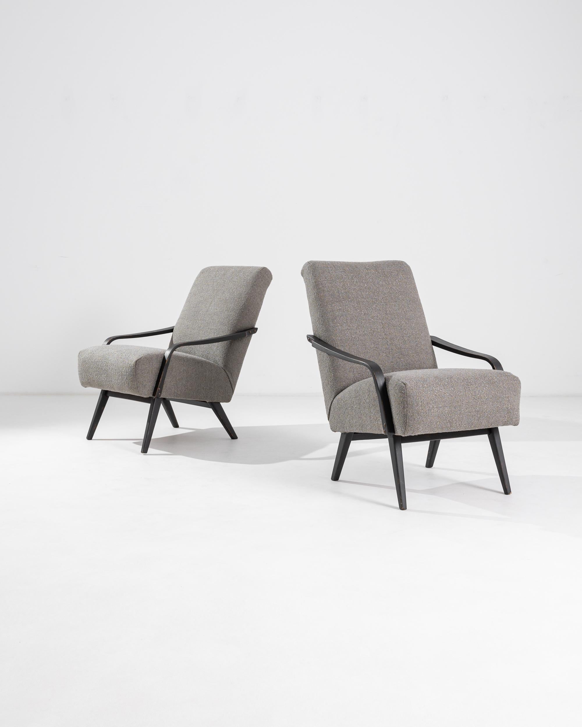 Mid-Century Modern 20th Century Armchairs by J. Smidek, a Pair For Sale