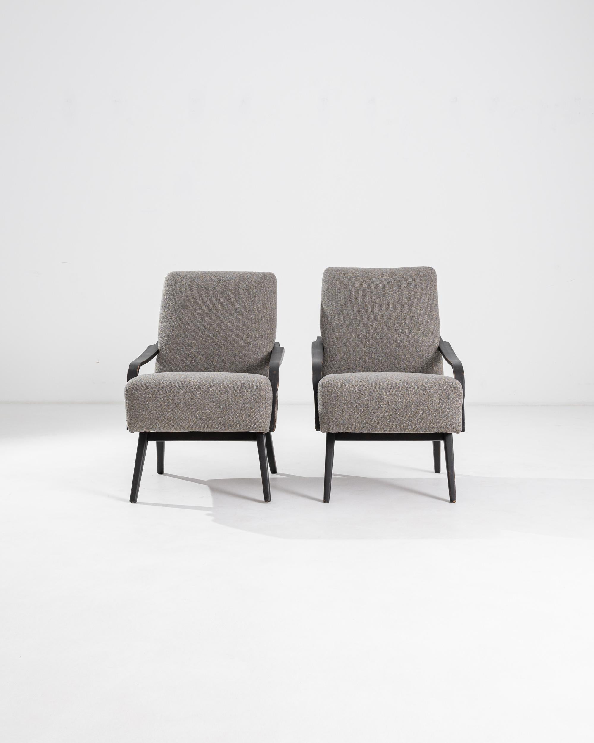 Czech 20th Century Armchairs by J. Smidek, a Pair For Sale